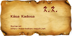 Kása Kadosa névjegykártya